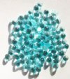 100 4x6mm Transparent Aqua Drop Beads